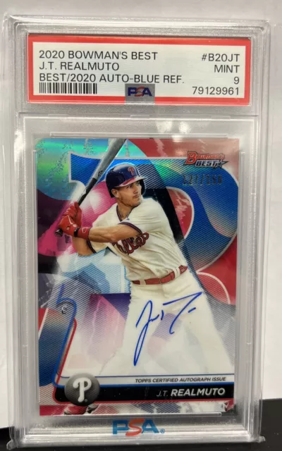 JT Realmuto 2020 Bowman's Best Autograph B20-JT Auto Philadelphia Phillies PSA 9