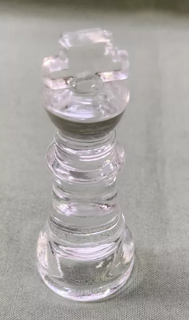 Clear Glass Chess Replacement Piece KING 3" Tall X 1" Base