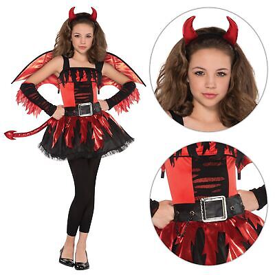 Adolescente Rosso Devil Daredevil Ragazze Halloween Festa Abito Bambini Vestito