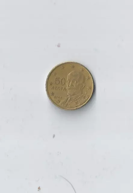 50 CENT EURO Münze Aenta Griechenland 2002