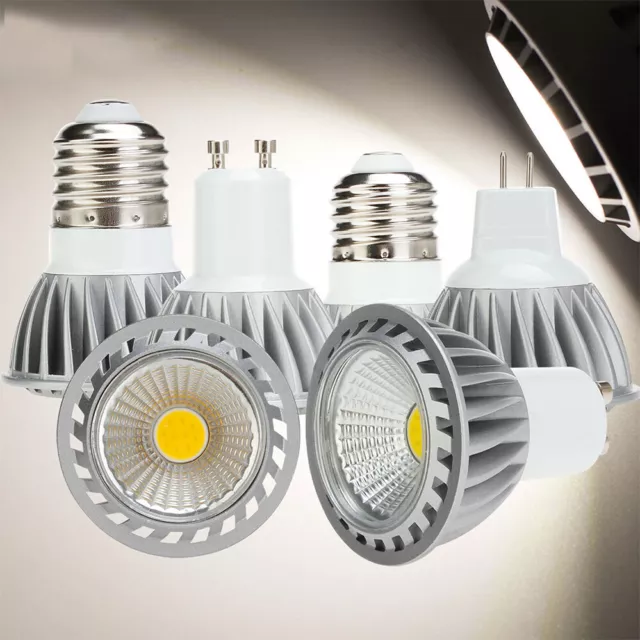 LED COB Spotlight Bulbs Downlight MR16 GU10 E27 15W 85-265V DC12V