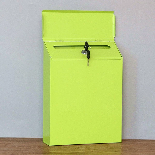 2x Boîte Aux Lettres Suspendue Murale Drop Box Key Magazines Secure Postbox