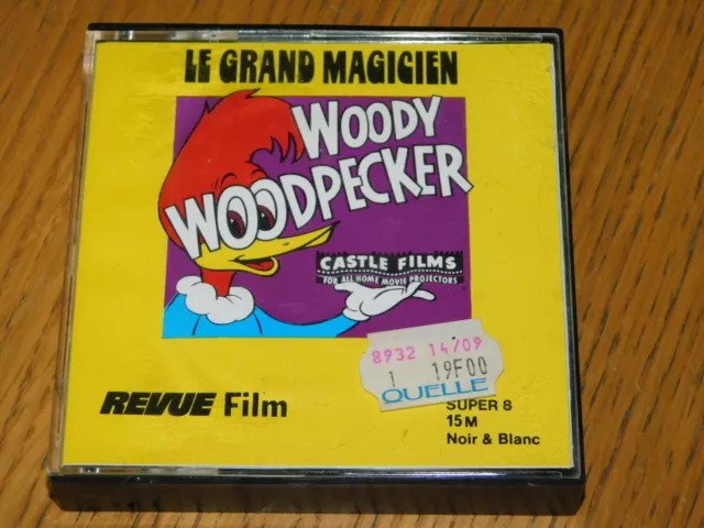 FILM SUPER 8mm S8 8 MM Woody Woodpecker LE GRAND MAGICIEN cinema bobine REVUE