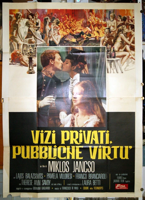MANIFESTO 4F FILM VIZI PRIVATI PUBBLICHE VIRTU' Miklós Jancsó 1975
