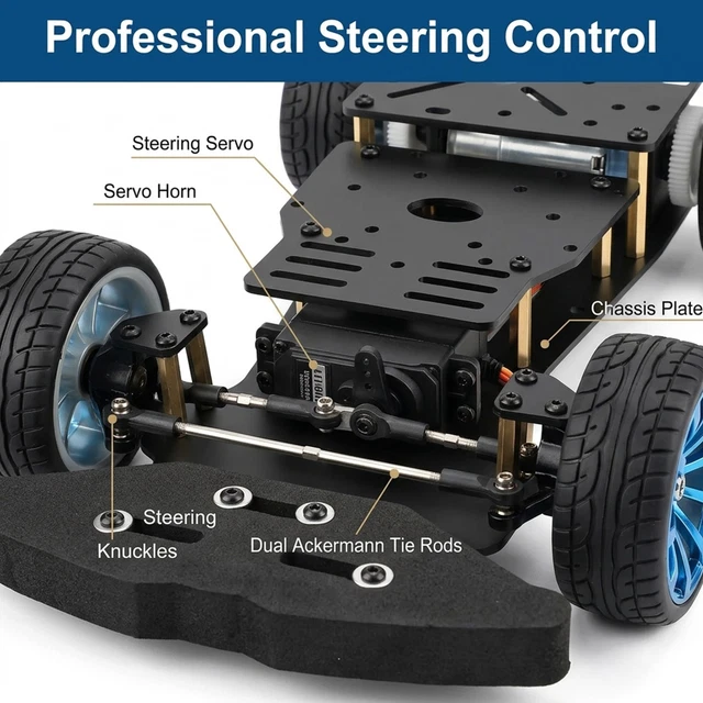 4 WHEEL DIY Robot Car 4WD Chassis Car for Car Platform with Metal 3698 ...