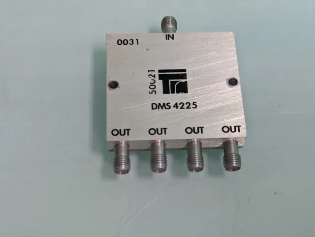 RF Power Divider / Splitter 4-Way Multi-Octave , TRM DMS4225, SMA(f) 1,5-3 GHz