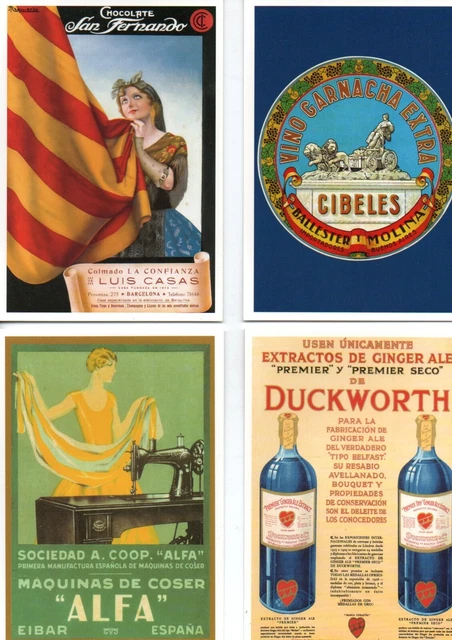 Lot de 8 Carte Postale Reproduction Affiche Publicitaire Ancienne Pub f
