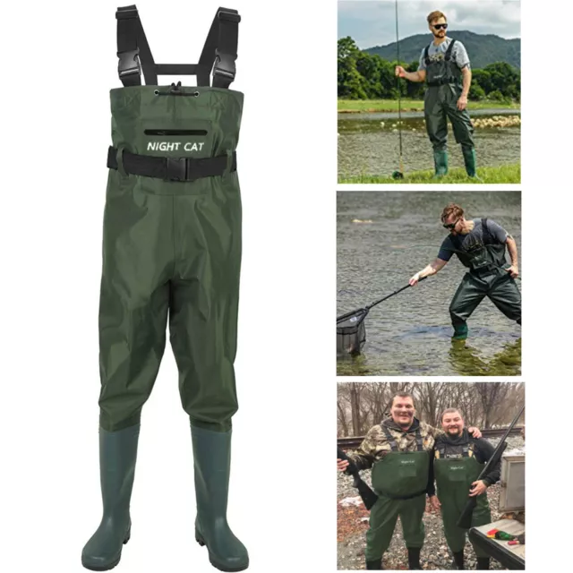 Fishing Chest Waders Nylon/PVC Lightweight Waders with Boots for Men and Women