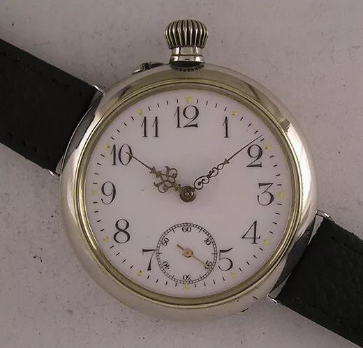 Vintage All Original 120 Years OLD Cylindre 1900 Swiss Wrist Watch MINT Serviced