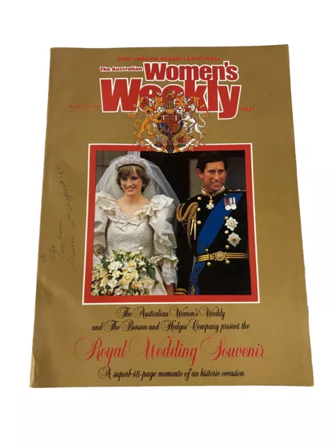 Australian Women's Weekly Magazine - Charles & Diana Royal Wedding Souvenir 1981