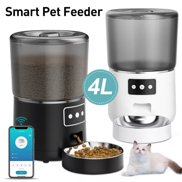 4L Automatic Pet Feeder Dog Cat Feeder Wifi APP Timer Smart Auto Food Dispenser