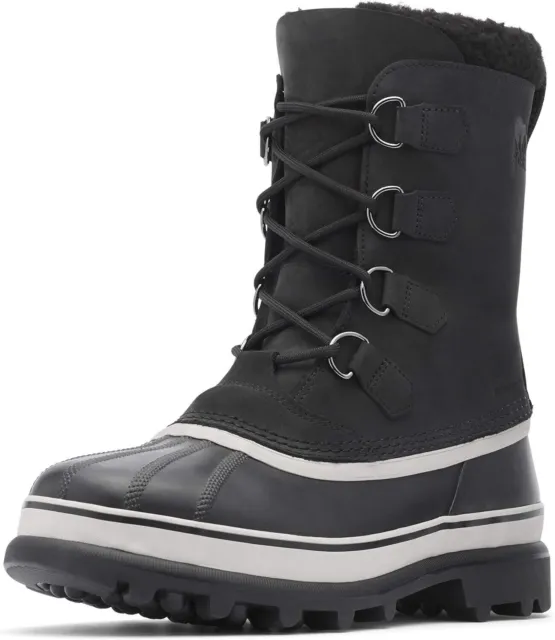 SOREL Men's Caribou Waterproof Boot for Winter Black, Dark Stone Size 11 1002871