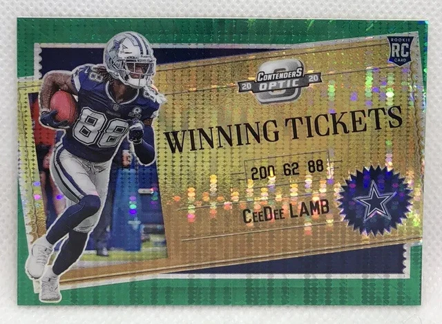 CEEDEE LAMB 2020 Contenders Optic WT24 WINNING TICKETS GREEN PULSAR 12/27 RC