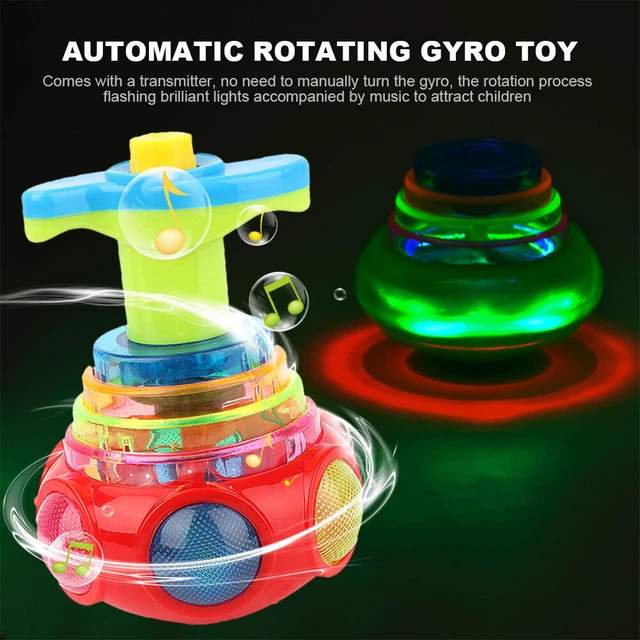 Colorful Flashing Rotating Toy Safe Music Spinning Top Toys for Kids Party Gifts