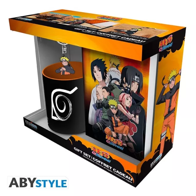 Naruto Tasse, Schlüsselanhänger und Notizbuch Geschenkset Gift Anime Manga Merch