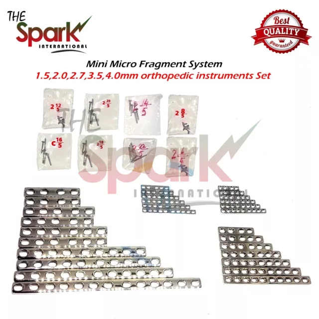 Mini Micro Fragment System 1.5,2.0,2.7,3.5,4.0mm orthopedic instruments Set
