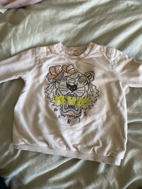 kenzo girl pink top age 3 but fits age 2