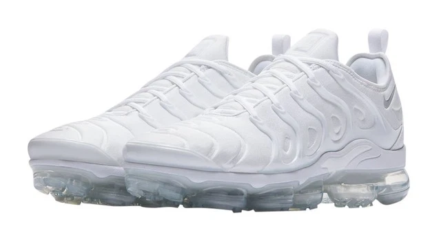 Nike Air Vapormax Plus Triple White Pure Platinum 924453-100 Mens US Size