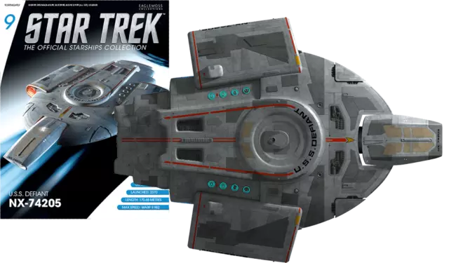 DEFIANT Deep Space 9 Star Trek Metall Modell Die-cast  Eaglemoss mit Magazin 2