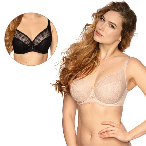 SALE!!!!Women's BEIGE underwired PADDED FULL CUP BRA SIZE 32H 80H Alina by  Gaia