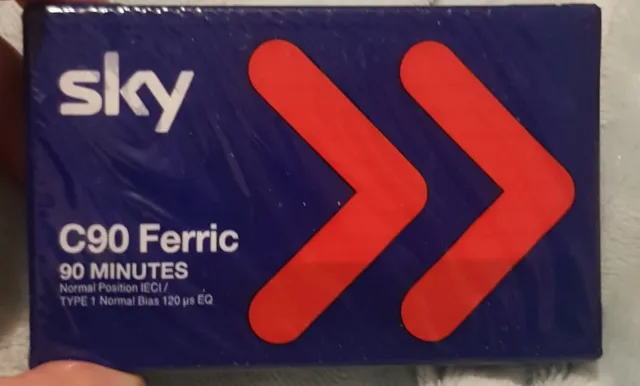 sky C90 ferric 90 minutes blank cassette tape new sealed