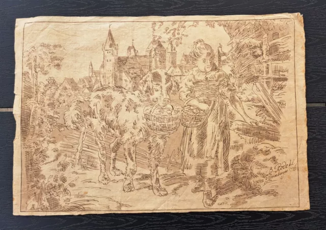 Bernhardt Rode 1776 Kunstdruck Rarität, Selten, ca 100 Jahre alt