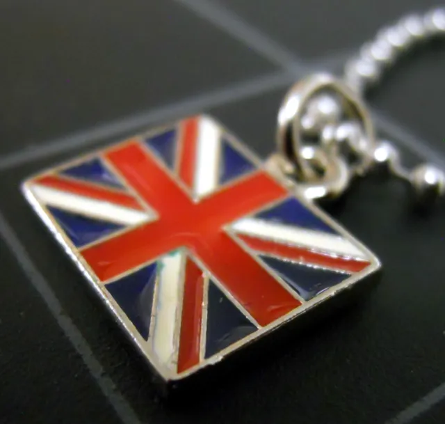 Necklace TINY BRITISH FLAG Pendant Stainless Steel Ball Chain New UNION JACK