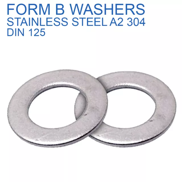 Form B Flat Thin Washer Stainless Steel M5 M6 M8 M10 M12 M16 M20 M22 M24 M27 M30