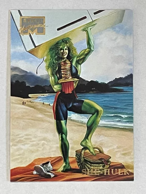 1996 Marvel Masterpieces She-Hulk 42 Fleer Skybox Julie Stan Lee 🔥
