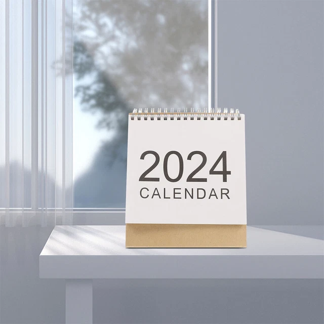 CALENDRIER DE BUREAU 2024 Papier Travail Tampon Nominatif Mensuel Joli