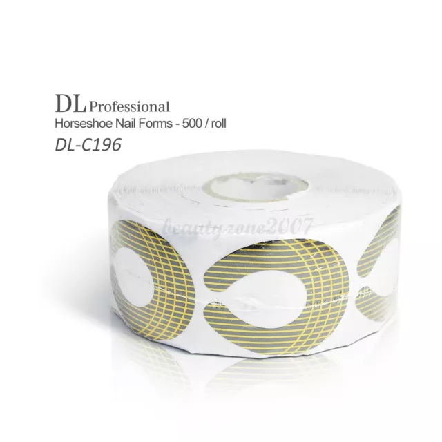 DL-C196 Horseshoe Nail Forms Extension for Acrylic/Gel (500 Per Roll)