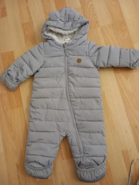 H&M Baby Overall, Gr. 68 (74),  Schneeanzug,  wattiert, Teddy / Bärchen Anzug