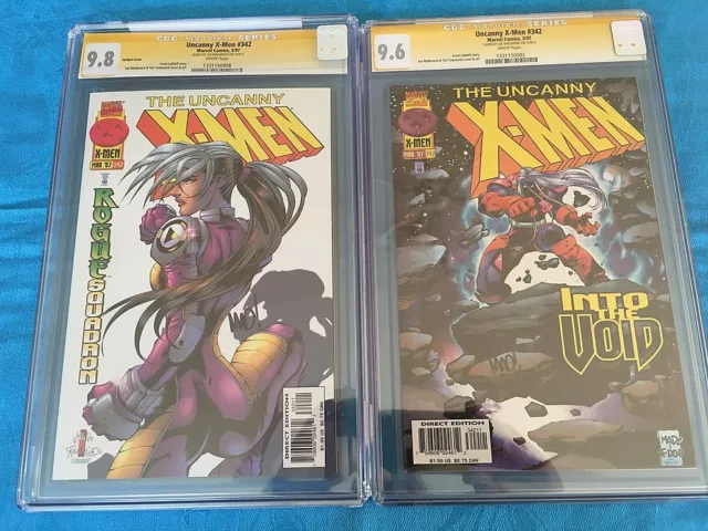 Uncanny X-Men #342 reg and var set - Marvel - CGC 9.6 9.8 - Sig by Joe Madureira