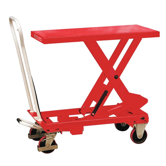 DAYTON 33W286 Scissor Lift Cart,1100 lb.,Steel,Fixed
