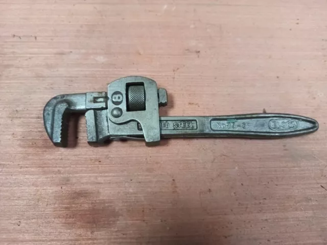 Vintage Elora No 75 8" Drop Forged Adjustable Stillson Spanner - Pipe Wrench