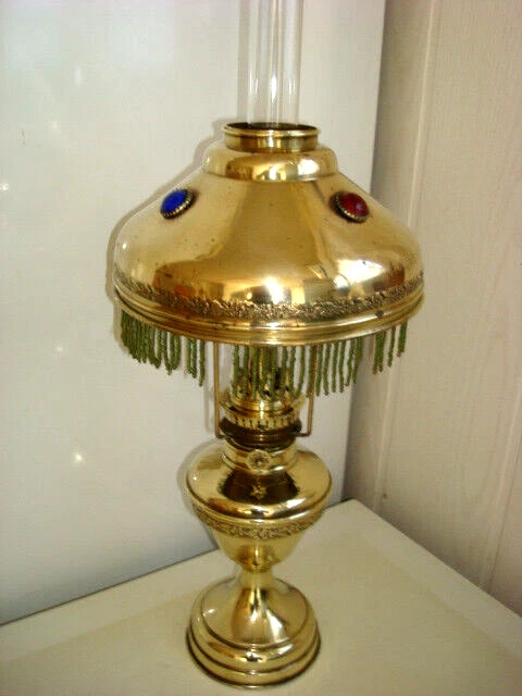 Lampe Parisienne Ancienne En Laiton – Lampe à Pétrole – XIXème – Excellent état