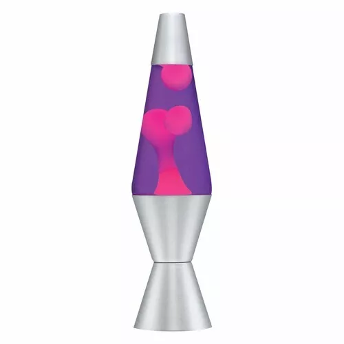 Lava® Lamp 14.5'' Pink Wax/Purple Liquid/Silver Base & Cap [New ] Decor, Lamp