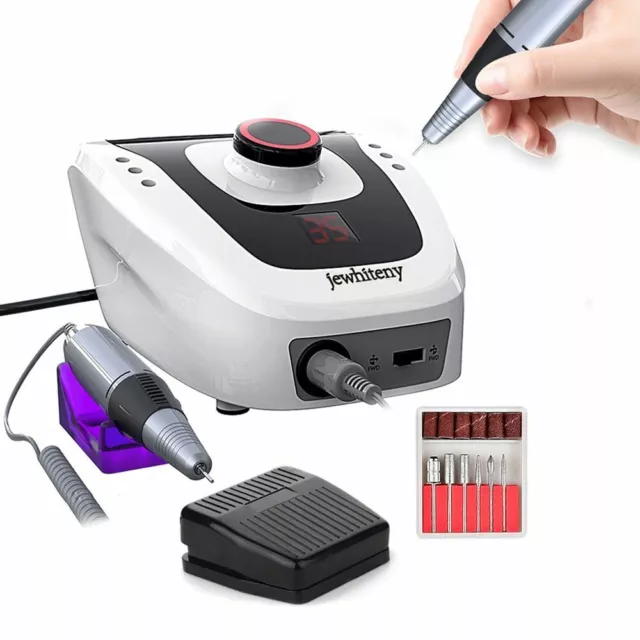 35000 RPM Pro Eléctrico Uña Taladro Máquina Manicura Pedicura Kit Uñas Tool Arte