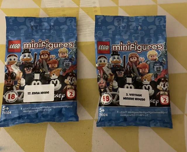LEGO Disney Series 2 Minifigures, Vintage Minnie Mouse and Edna Mode