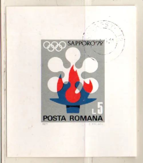 Rumänien 1971 MiNr.: Bl91 Olympia Sapporo gestempelt; Romania used