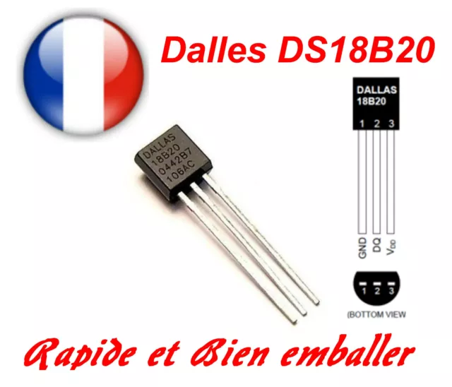 DS18B20 18B20 thermomètre température capteur Dallas1-Wire Digital Thermometer