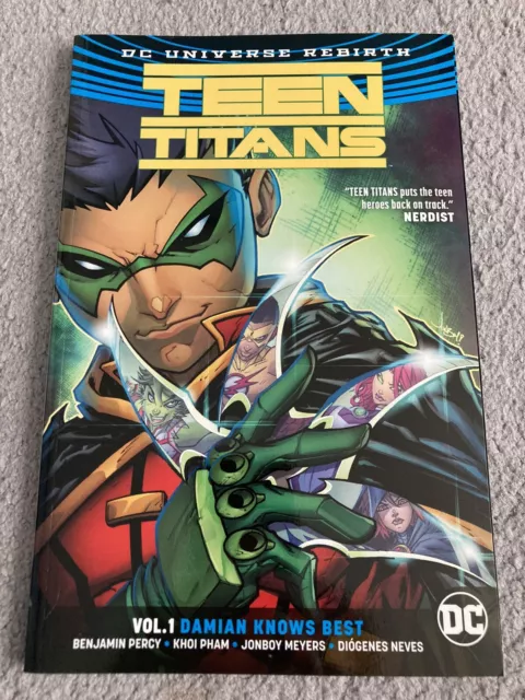 Teen Titans Vol 1 Damian Knows Best by B. Percy (2017, Trade Paperback) REBIRTH