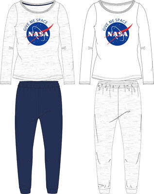 Girls NASA Long Sleeve Pyjamas Set, Kids Pjs Official 9-13 years