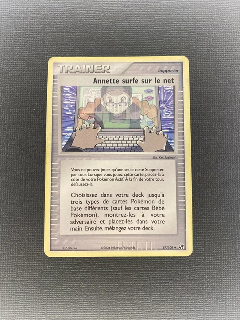 Annette Net Surfing Pokemon Card 87/100 - Unco - EX Sandstorm VF TB