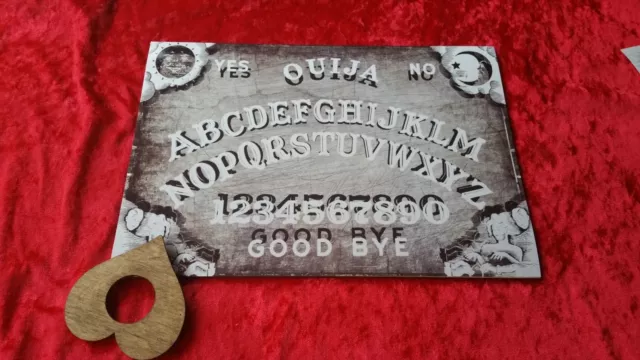 Classic wooden Ouija Board game & Planchette with instruction Magic