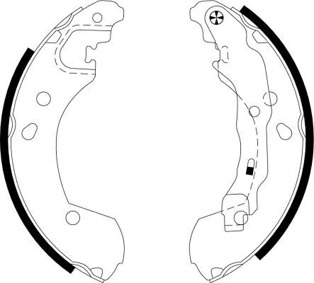 Mintex MFR535 Rear Axle Brake Shoe Set Fits Nissan Renault