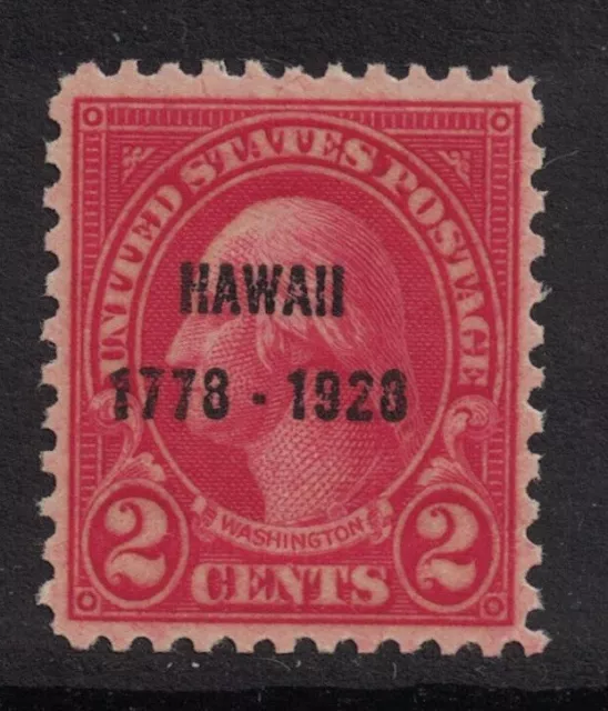 Scott 647- Mnh- Discovery De Hawaii Surimpression, 1778-1928- 2c Washington-