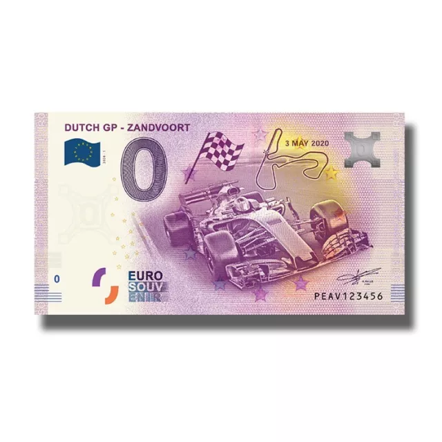 Euro Billet Souvenir DUTCH GP ZANDVOORT NETHERLANDS PEAV 2020-1 Banknote Schein