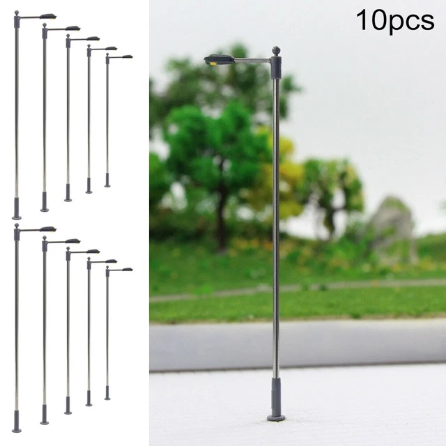 Lot De 20 Lampadaires à LED Pour Maquette De Train échelle 1:150 (HO/OO) - Hauteur 65mm