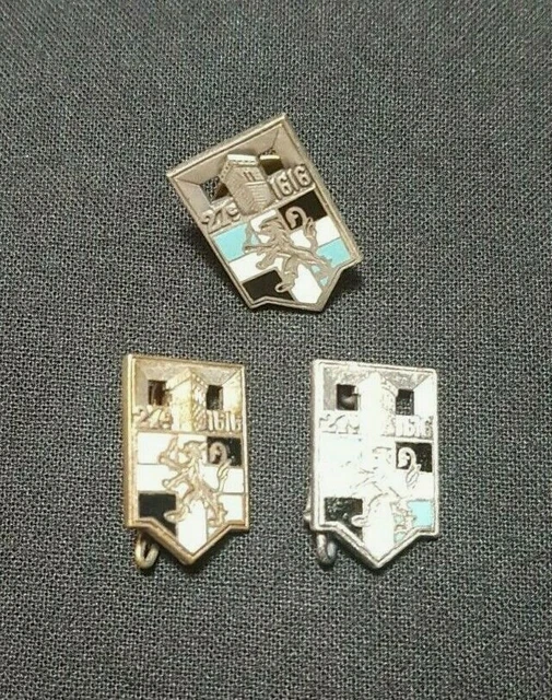 LOT INSIGNES DU 27° Régiment d'Infanterie émail French Army badge 27th